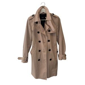 Coach Double-Breasted Tan Trench Coat